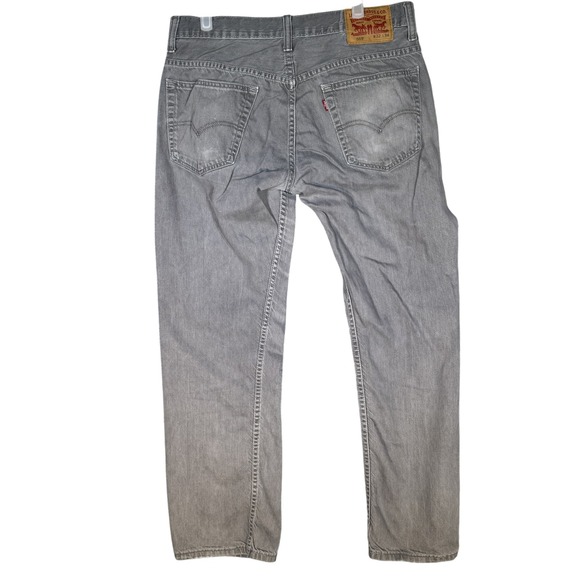 Levis 569 Jeans Mens 32x34 Gray Loose Straight Fit Denim Distressed Wear Casual - Picture 1 of 9
